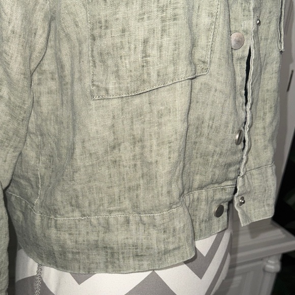 FATE Women's Green Linen Jacket Size Medium - Picture 3 of 9